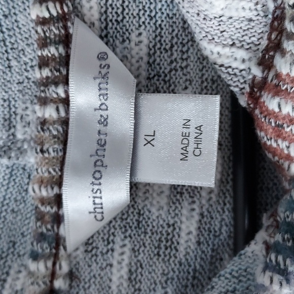 Christopher & Banks Hooded long sleeve multicolor sweater xl - Picture 6 of 11